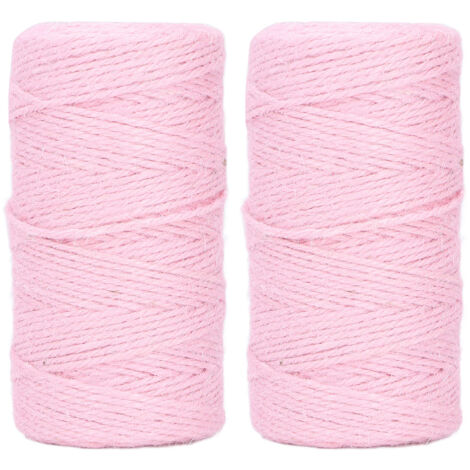 2 Pièces Corde Coton Rose Léger Durable Confortable Outil DIY Respirant (1/5)
