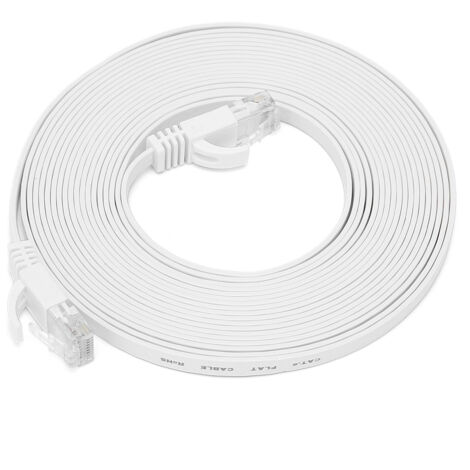 Câble Ethernet CAT6 Plat 25m - Filaire Cuivre Gigabit pour Réseau Haute Vitesse (1/5)