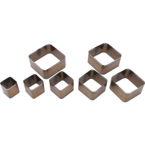 7 Pièces Emporte-pièce en Acier Rapide pour Cuir, Formes Tétragonales Arrondies 20‑50mm, 7 Tailles Différentes, Matrices de Découpe (1/5)