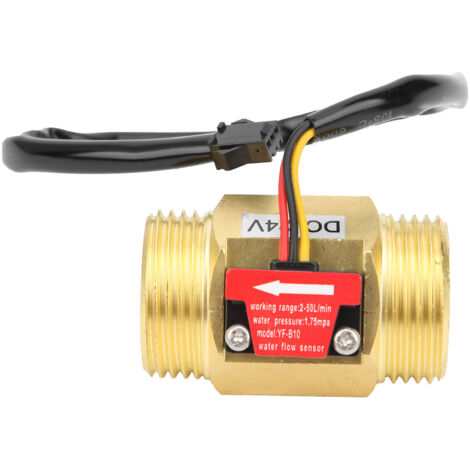 Capteur de débit d'eau YFB10 G1 pouce avec compteur turbine et interrupteur de débit Hall, DC24V, plage 2-50L/min (1/5)