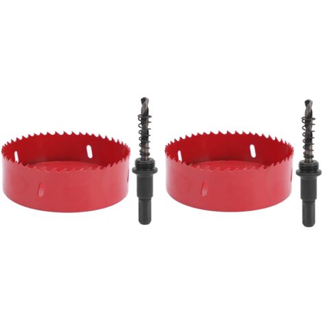 2 Ensembles de Scies Cloches Bi-Métal pour Aluminium, PVC et Tôle, Trous de 80 à 165mm (120mm Inclus) (1/5)