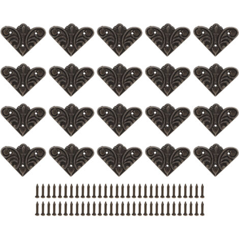 20 pièces Protections d'Angle Vintage Forme Animaux Décoratifs avec Clous pour Coffrets en Bois Albums Photos (1/5)