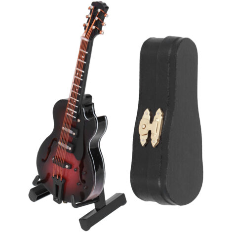 Mini Guitare Décorative - Instrument de Musique Miniature Artisanal pour Bureau et Salon