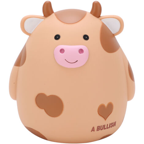 Tirelire Vache Mignonne en Vinyle Résistant pour Enfants - Cadeau Pratique pour Anniversaire (1/5)