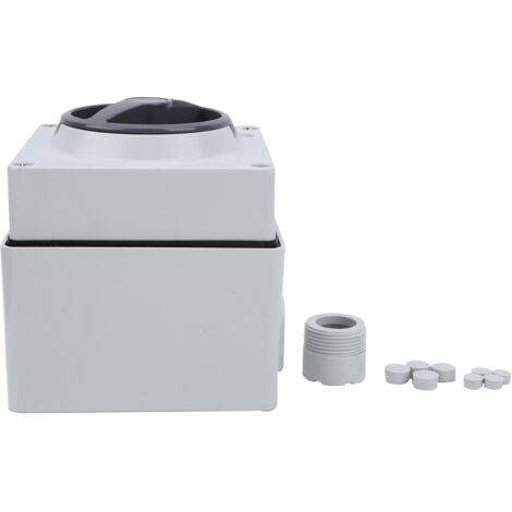 Interrupteur rotatif étanche IP65 pour extérieur, bouton marche/arrêt avec voyant, 250V 4P10A (1/5)