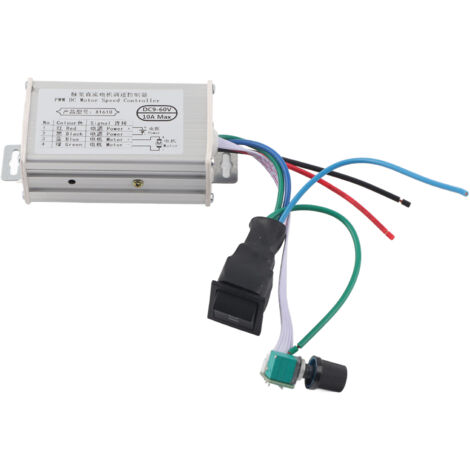 Contrôleur de Vitesse PWM 10A pour Moteur DC 9-60V, Régulateur de Moteur Bidirectionnel (1/5)