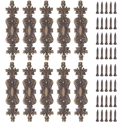 10 pièces Coins Métal Vintage, Protection Angulaire Décorative avec Vis pour Boîte en Bois, Album Photo, Livre Scrapbooking (1/5)