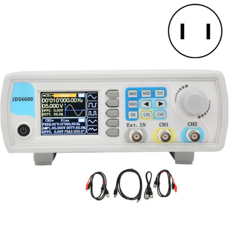 Générateur de signaux JDS6600‑40M 2 canaux, fréquencemètre AC 100‑240V, prise US (1/5)