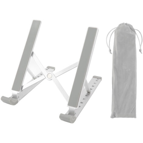 Support d'ordinateur portable pliable et réglable en alliage d'aluminium aéré pour bureau, maison, dortoir (1/5)