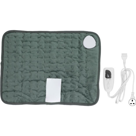 Coussin chauffant électrique pelucheux 6 niveaux de température minuterie intelligente prise UK 220V (1/5)