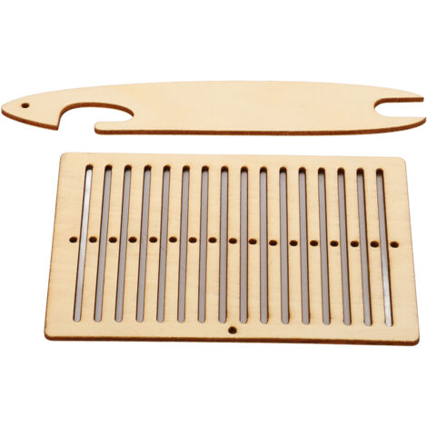 2 Pcs Kit de Métier à Tisser en Bois pour Bracelets, Sacs et Ceintures - Outils de Tissage Navette pour Artisanat