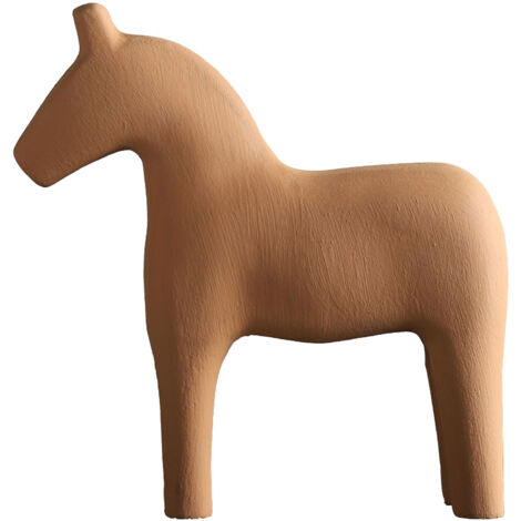 Figurine de Cheval en Bois de Pin Peinte à la Main, Statue Équine Colorée pour Bureau ou Table de Salon, Décoration Rustique (1/5)