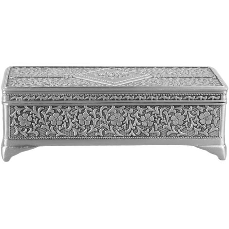 Boîte à Bijoux Rectangulaire Vintage Style Européen pour Rangement de Bagues, Boucles d'Oreilles et Bijoux (1/5)