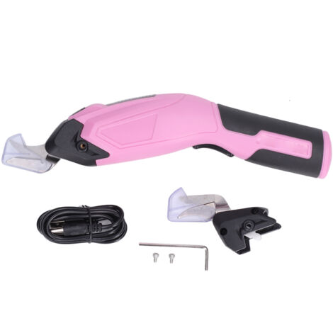Ciseaux électriques sans fil, recharge USB, manche ergonomique en alliage d'aluminium, idéal pour couper cuir, tissu et plastique. (1/5)