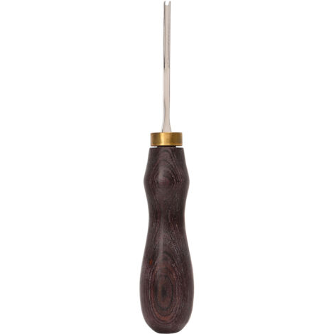 Biseauuse à cuir professionnelle portable avec manche en bois d'ébène 4 tailles (1.8mm) pour travail du cuir DIY (1/5)