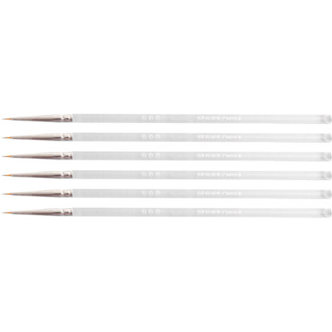 6 Pinceaux Détail Acrylique Poils Souples Nylon Haute Absorption pour Aquarelle et Peinture sur Papier (1/5)