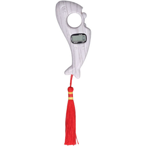 Compteur de perles numérique silencieux en forme de poisson pour méditation et relaxation, couleur blanche (1/5)