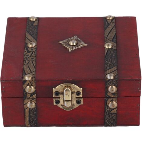 Coffret à bijoux vintage en cèdre, style chinois rétro, robuste et polyvalent pour bijoux et documents (1/5)