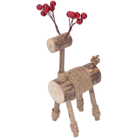 Tête de cerf en bois élégante et rétro - Décoration murale salon bureau (1/5)