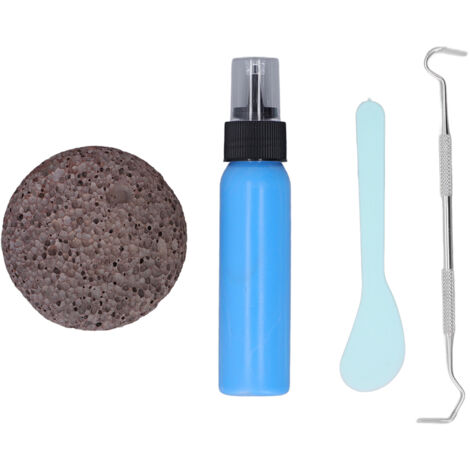 Kit de Pierres à Décortiquer avec Rembourrage en Latex, Pierres Plates et Rondes pour DIY, Relaxation et Soulagement - Jouet pour Adultes, Adolescents et Enfants - Version Bleue (1/5)