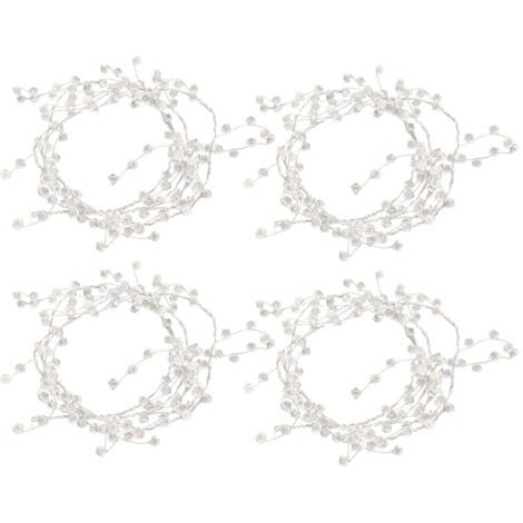 4 Pièces Guirlande de Perles Cristal 49.2 Pouces Longueur Transparente Élégante pour Mariage Fête Décoration (1/5)
