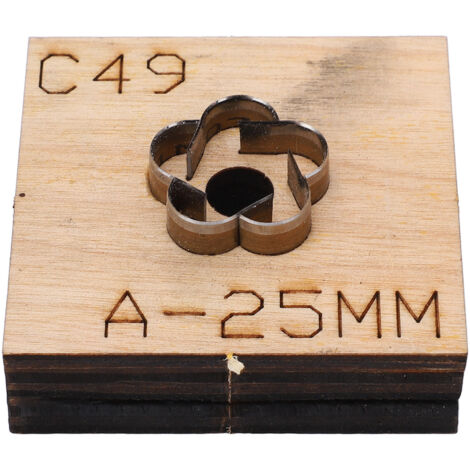 Emporte-pièce en Cuir Forme Fleur Haute Dureté pour Découpe Précise DIY avec Base en Bois (1/5)