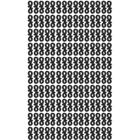 150 Crochets en S Plastique Résistants, Extrémités Doubles pour Guirlandes Lumineuses et Décorations de Fêtes, Noir (1/5)