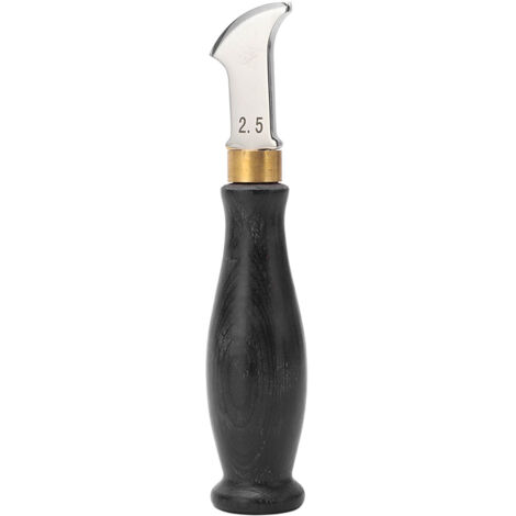 Crémaillère à Cuir en Acier Inoxydable 304 avec Manche en Santal, Design Ergonomique et Finition Polie Miroir pour Coupe Précise de 2.5mm (1/5)
