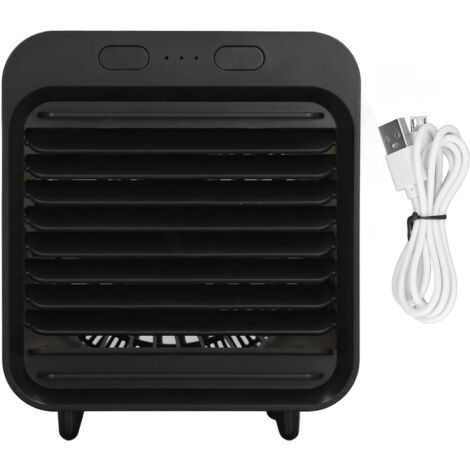 Climatiseur Portable 200ML Grande Capacité 3 Niveaux Fonction Humidification USB Rafraîchisseur d'Air Bureau 4W Noir et Blanc (1/5)