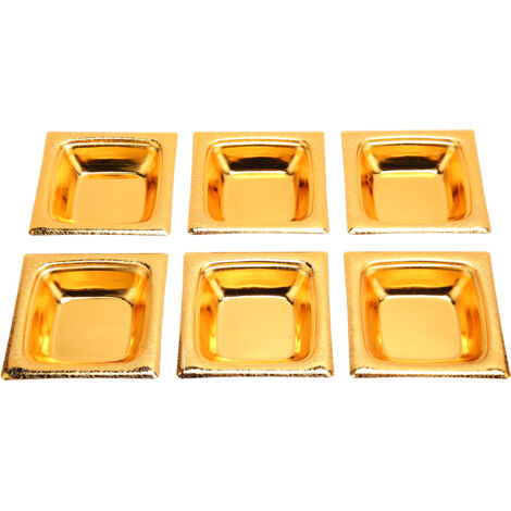 6 Bols à Sauce Empilables en Acier Inoxydable Doré Rétro pour Salade, Dessert, Gâteau et Bonbons (1/5)