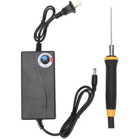 Stylo Découpe Polystyrène Electrique 12V 3A - Couteau Thermique pour Mousse Lisse - Outil Gravure Découpe Styrofoam - Alimentation 100‑240V US (1/5)