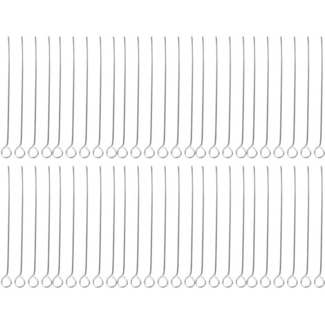 50 Pièces Boucle d'Inoculation pour Culture Bactérienne de Laboratoire, Aiguille en Nichrome (1/5)