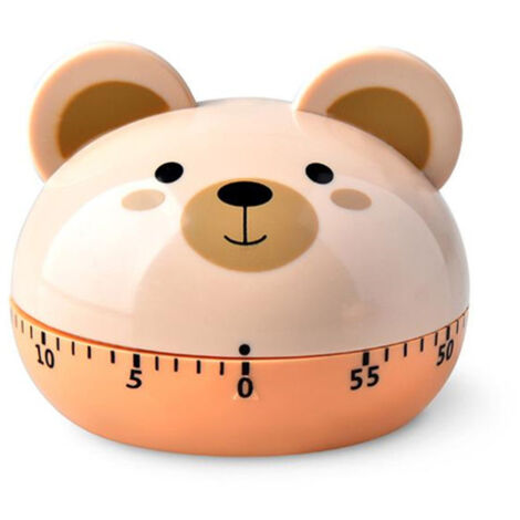 Minuteur de Cuisine Mécanique en Forme d'Ourson, Minuterie Manuelle Précise 60 Minutes pour Enfants et Étudiants (1/5)
