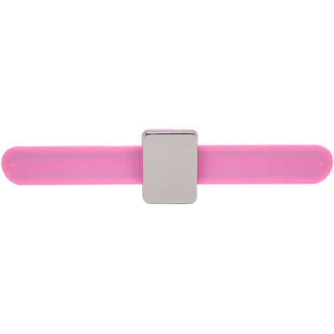 Coussin à Épingles Magnétique Puissant, Bracelet en Silicone Sécurisé pour Couture et DIY, Rose