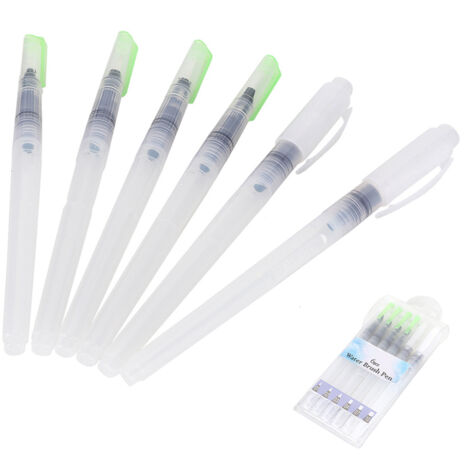 6 Pinceaux à Eau pour Peinture et Dessin, 18 cm, Poils Nylon, Lot de 6 (1/5)