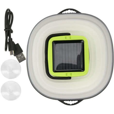 Lampe Solaire Extérieure IP65 avec 3 Niveaux de Luminosité - Noir, pour Camping et Jardin