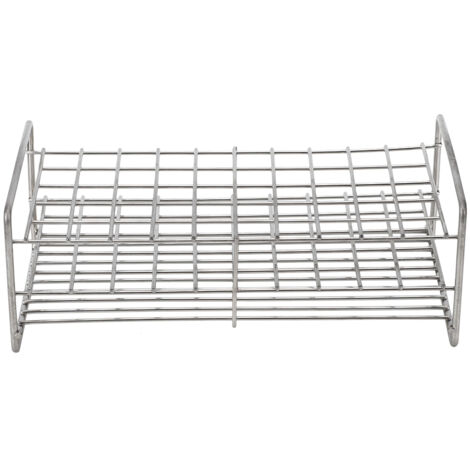 Porte-éprouvettes médical en acier inoxydable, 50 trous carrés de 18,5 mm, support pour tubes à essai (1/5)