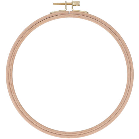 Cadre de Broderie en Bois Diamètre 18cm - Cercle à Point de Croix, Forte Adhérence et Couleurs Résistantes pour DIY Couture et Broderie (1/5)