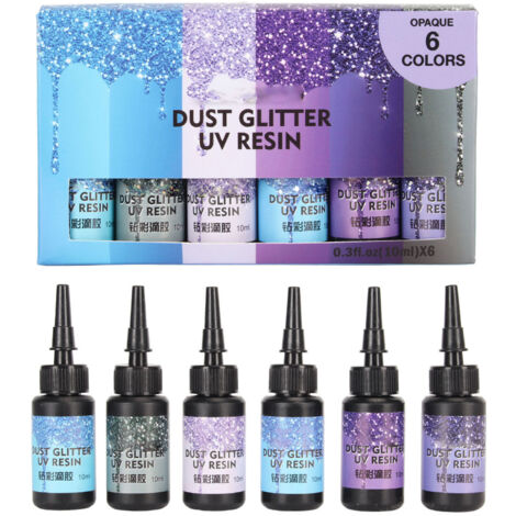 6 pièces Colle UV 10ml en Forme de Stylo, Durcissement Rapide, Série Violette pour Bijoux DIY et Artisanat (1/5)