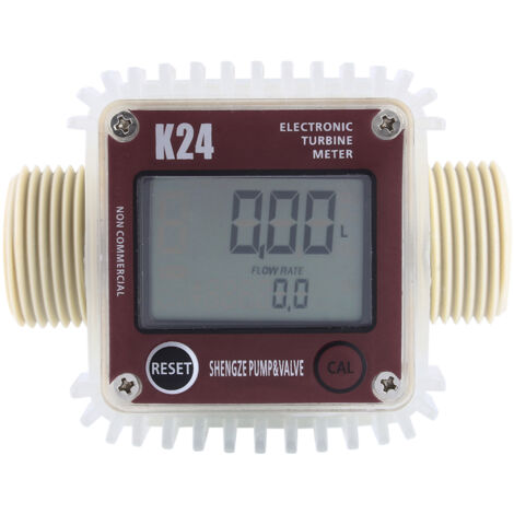 Compteur de débit diesel numérique K24 pour produits chimiques et eau, 2 couleurs (1/5)