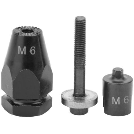 Pistolet à rivets pneumatique avec embouts M6 pour écrous rivetés et fixation par sertissage