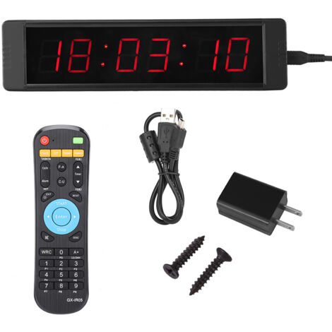 Horloge Murale LED avec Télécommande, Chronomètre de Précision pour Entraînement Sportif (1/5)