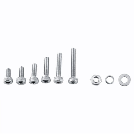 Vis d'assemblage M2 en acier inoxydable 304 avec écrous hexagonaux et rondelles assortis (tête cylindrique) (1/5)