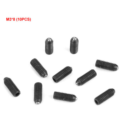 10 pièces Plongeurs à Ressort à Bille en Acier au Carbone avec Embout Hexagonal M3 (M3x8) (1/5)