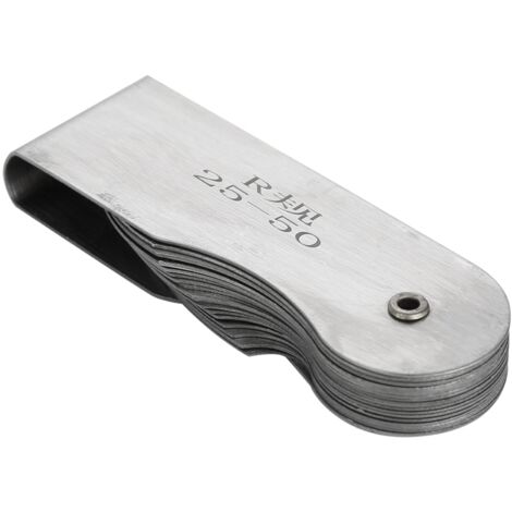 Jauge de rayon en acier inoxydable pour mesures convexes et concaves, interne et externe (25-50 mm)
