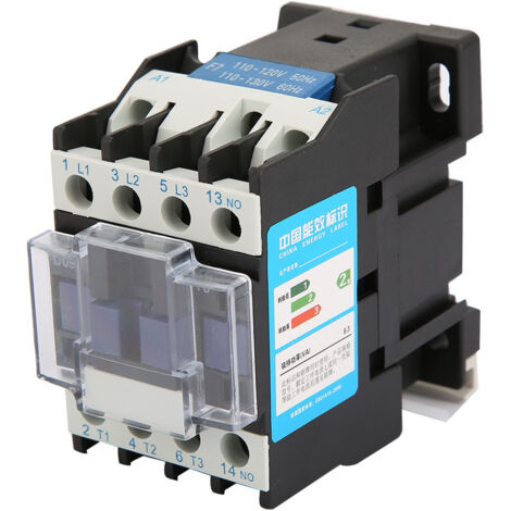 Contacteur Industriel CJX2-0910 Montage Rail 110V AC pour Commande Moteur (1/5)