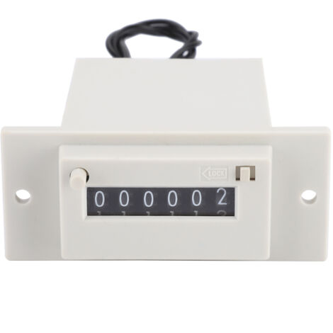 Compteur Électromagnétique 6 Chiffres CSK6-YKW, Compteur d'Impulsions Électronique 12V DC (1/5)
