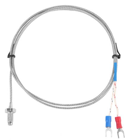 Fil de thermocouple M6 à pas fin type K pour capteur de température 0-400℃ (3 m)