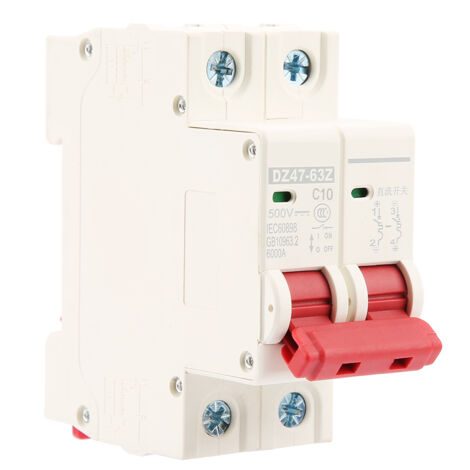 Disjoncteur Miniature 2P 500V 10A DZ47-63Z-2P - Protection de Circuit Sécurité (1/5)