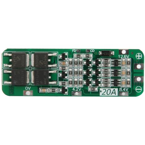 Carte de Protection PCB 3S 20A pour Batterie Li-ion 18650, 12.6V avec Récupération Automatique (1/5)